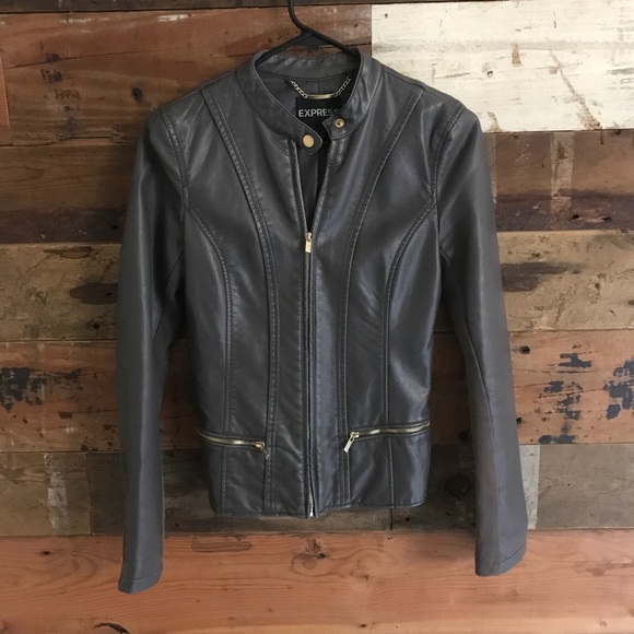 Express Jackets & Blazers - Express Faux-Leather Jacket
